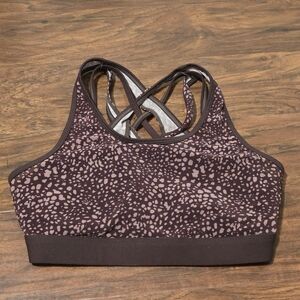 Fabletics Brown Patterned Sports Bra
